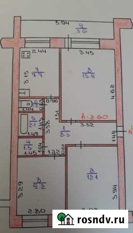 3-комнатная квартира, 61 м², 3/5 эт. на продажу в Жукове Жуков - изображение 1