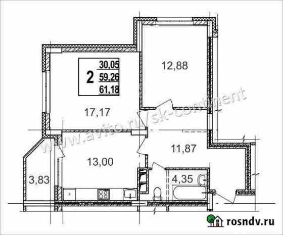 2-комнатная квартира, 61 м², 9/17 эт. на продажу в Коврове Ковров