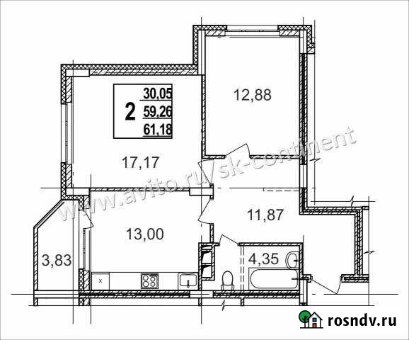 2-комнатная квартира, 61 м², 9/17 эт. на продажу в Коврове Ковров - изображение 1