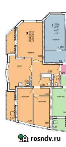 3-комнатная квартира, 99 м², 16/26 эт. на продажу в Энгельсе Энгельс - изображение 1