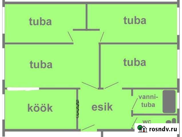 4-комнатная квартира, 64 м², 2/3 эт. на продажу в Сланцах Сланцы - изображение 1