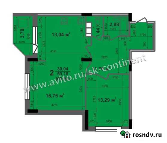 2-комнатная квартира, 61 м², 7/17 эт. на продажу в Коврове Ковров - изображение 1