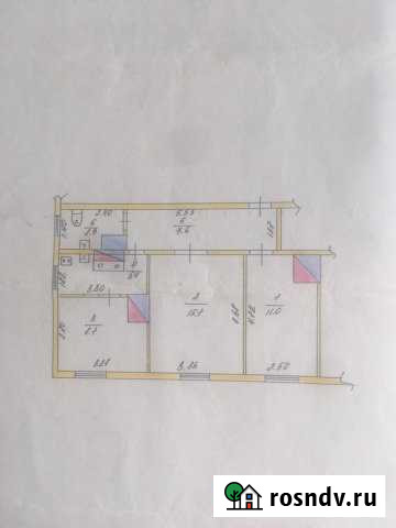 3-комнатная квартира, 51 м², 1/2 эт. на продажу в Парфино Парфино - изображение 1