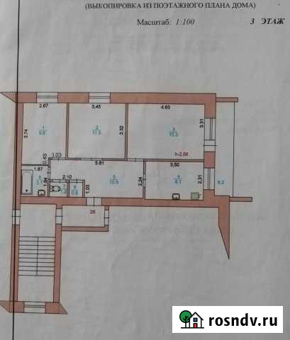 3-комнатная квартира, 60 м², 3/3 эт. на продажу в Ишиме Ишим - изображение 1