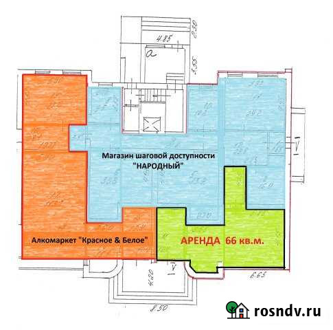 Помещение свободного назначения, 66 кв.м. Солнечногорск - изображение 1