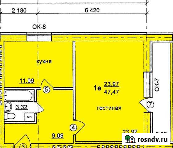 1-комнатная квартира, 54 м², 4/5 эт. на продажу в Городце Городец - изображение 1