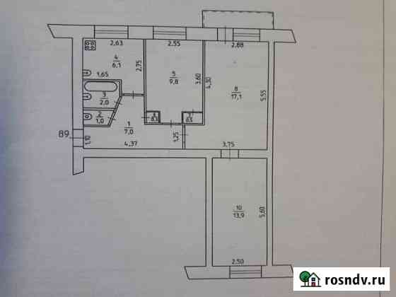 3-комнатная квартира, 57 м², 3/5 эт. на продажу в Кунгуре Кунгур