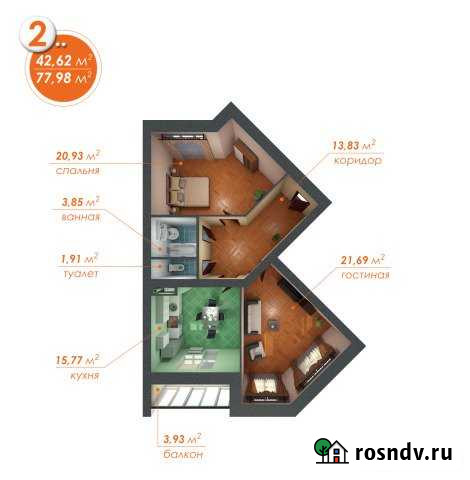 2-комнатная квартира, 78 м², 1/3 эт. на продажу в Сергиевом Посаде Сергиев Посад - изображение 1