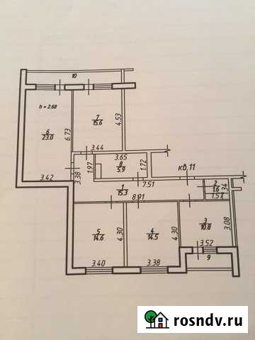 4-комнатная квартира, 117 м², 5/17 эт. на продажу в Ставрополе Ставрополь - изображение 1