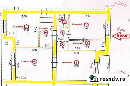 4х комн. помещение 60 кв.м. возле рынка Авангард Волгодонск - изображение 1