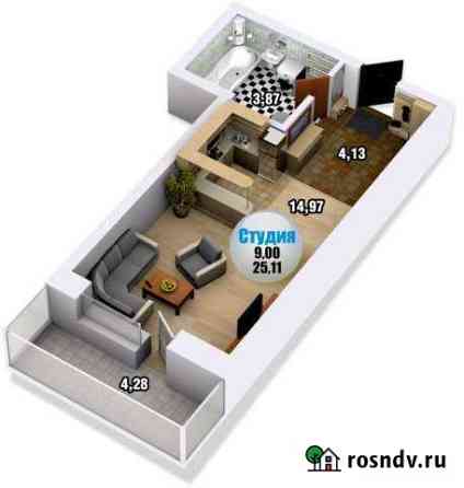 Квартира-студия, 33 м², 6/7 эт. на продажу в Подольске Подольск