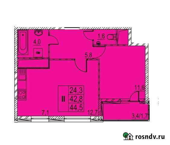 2-комнатная квартира, 44 м², 23/25 эт. на продажу в Одинцово Одинцово - изображение 1
