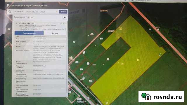 Участок промназначения 2165 сот. на продажу в Рябово Рябово - изображение 1