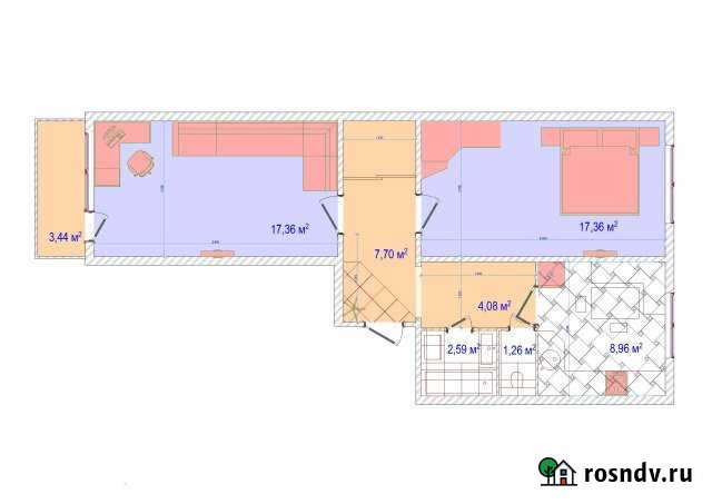 2-комнатная квартира, 64 м², 10/10 эт. на продажу в Белгороде Белгород - изображение 1