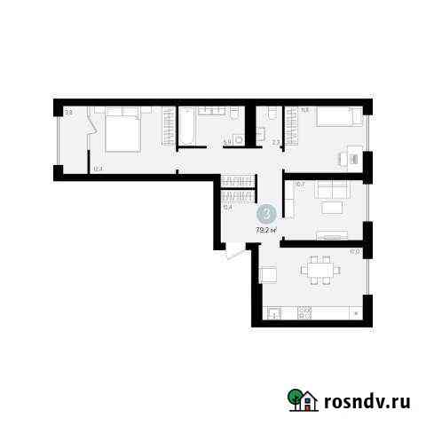 3-комнатная квартира, 79 м², 14/16 эт. на продажу в Сургуте Сургут