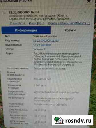 Участок ИЖС 10 сот. на продажу в Боровичах Боровичи