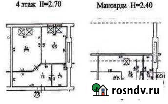 2-комнатная квартира, 59 м², 4/5 эт. на продажу в Гурьевске Калининградской области Гурьевск - изображение 1