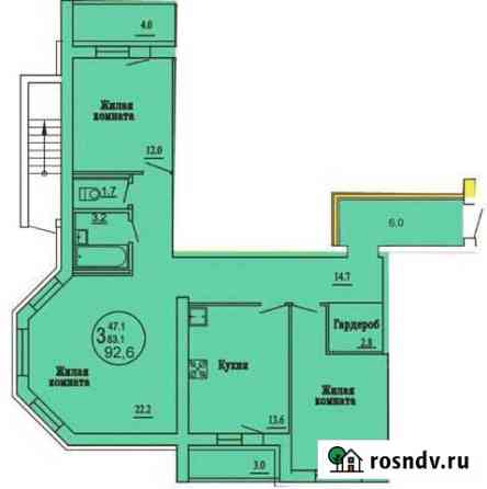 3-комнатная квартира, 92 м², 7/10 эт. на продажу в Нефтекамске Нефтекамск