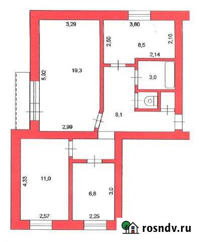 3-комнатная квартира, 59 м², 3/3 эт. на продажу в Варне Варна - изображение 1