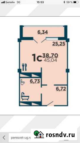 Квартира-студия, 38 м², 19/19 эт. на продажу в Волгограде Волгоград - изображение 1