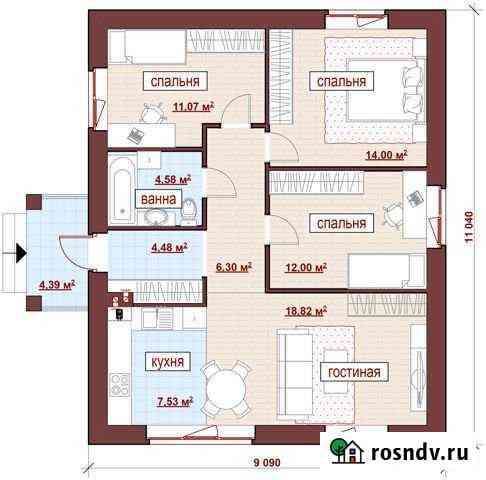 Коттедж 160 м² на участке 6 сот. на продажу в Кабаково Кабаково