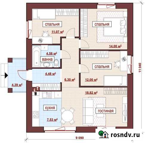 Коттедж 160 м² на участке 6 сот. на продажу в Кабаково Кабаково - изображение 1