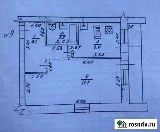 1-комнатная квартира, 37 м², 1/2 эт. на продажу в Старице Старица