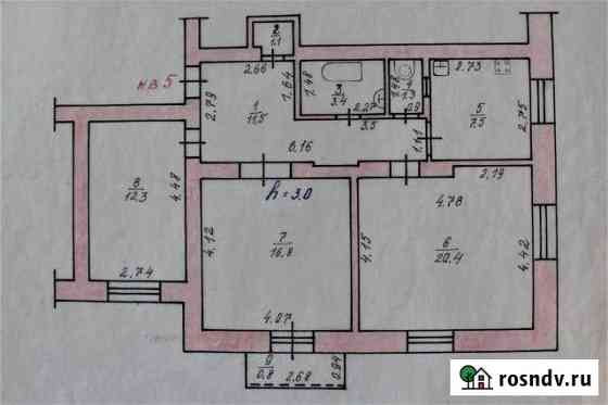 3-комнатная квартира, 75 м², 2/2 эт. на продажу в Знаменске Астраханской области Знаменск