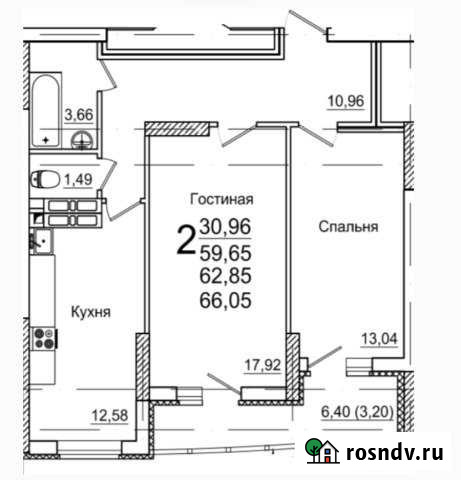 2-комнатная квартира, 59 м², 23/26 эт. на продажу в Энгельсе Энгельс - изображение 1