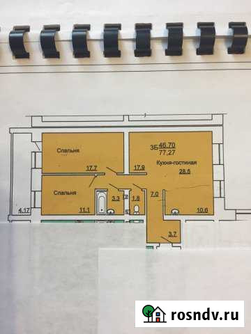 3-комнатная квартира, 77 м², 3/7 эт. на продажу в Абакане Абакан - изображение 1