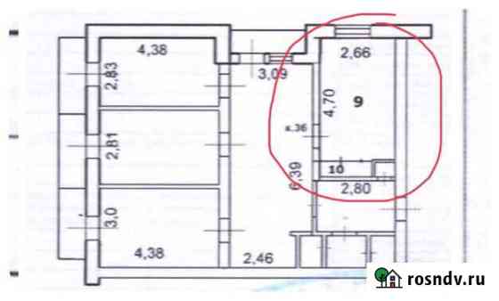 Комната 13 м² в 1-ком. кв., 2/5 эт. на продажу в Губкине Губкин