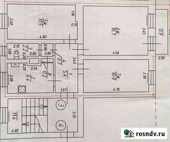 Комната 20 м² в 3-ком. кв., 2/2 эт. на продажу в Зеленоградске Зеленоградск