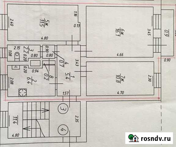 Комната 20 м² в 3-ком. кв., 2/2 эт. на продажу в Зеленоградске Зеленоградск - изображение 1
