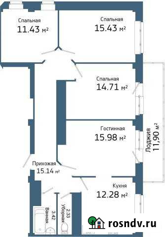 4-комнатная квартира, 96 м², 13/25 эт. на продажу в Набережных Челнах Набережные Челны - изображение 1
