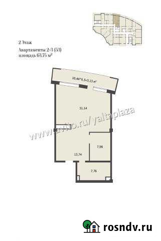 1-комнатная квартира, 63 м², 2/9 эт. на продажу в Ялте Ялта - изображение 1