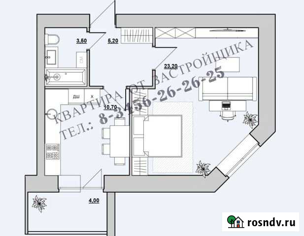 1-комнатная квартира, 42 м², 5/9 эт. на продажу в Тобольске Тобольск - изображение 1