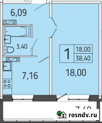 1-комнатная квартира, 38 м², 9/17 эт. на продажу в Томске Томск - изображение 1
