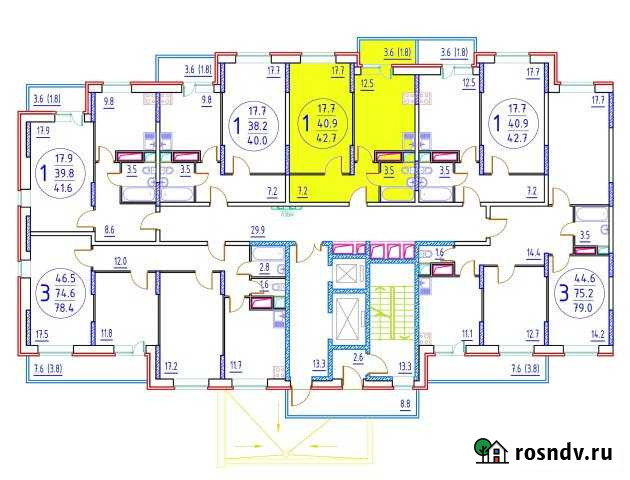 1-комнатная квартира, 42 м², 14/17 эт. на продажу в Дмитрове Дмитров - изображение 1