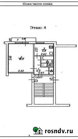 1-комнатная квартира, 33 м², 4/5 эт. на продажу в Мещерино Мещерино - изображение 1