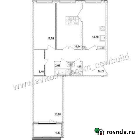 3-комнатная квартира, 79 м², 2/3 эт. на продажу в Павловской Слободе Павловская Слобода - изображение 1