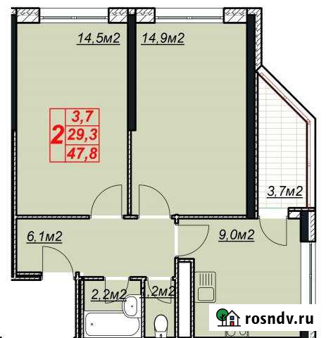 2-комнатная квартира, 51 м², 6/13 эт. на продажу в Анапе Анапа - изображение 1