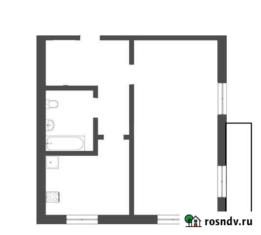1-комнатная квартира, 34 м², 9/9 эт. на продажу в Тобольске Тобольск - изображение 1