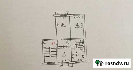 3-комнатная квартира, 65 м², 3/5 эт. на продажу в Селятино Селятино - изображение 1