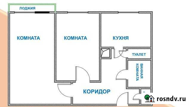 2-комнатная квартира, 52 м², 3/9 эт. на продажу в Светогорске Светогорск - изображение 1