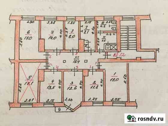 Комната 17 м² в 8-ком. кв., 2/5 эт. на продажу в Невеле Невель