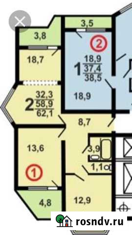 2-комнатная квартира, 62 м², 14/17 эт. на продажу в Железнодорожном Московской области Железнодорожный - изображение 1