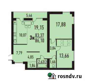 3-комнатная квартира, 86 м², 5/9 эт. на продажу в Томске Томск