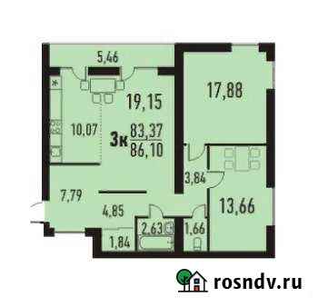 3-комнатная квартира, 86 м², 5/9 эт. на продажу в Томске Томск - изображение 1