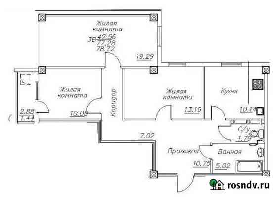 3-комнатная квартира, 78 м², 5/14 эт. на продажу в Череповце Череповец