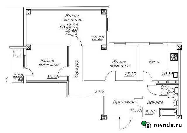 3-комнатная квартира, 78 м², 5/14 эт. на продажу в Череповце Череповец - изображение 1